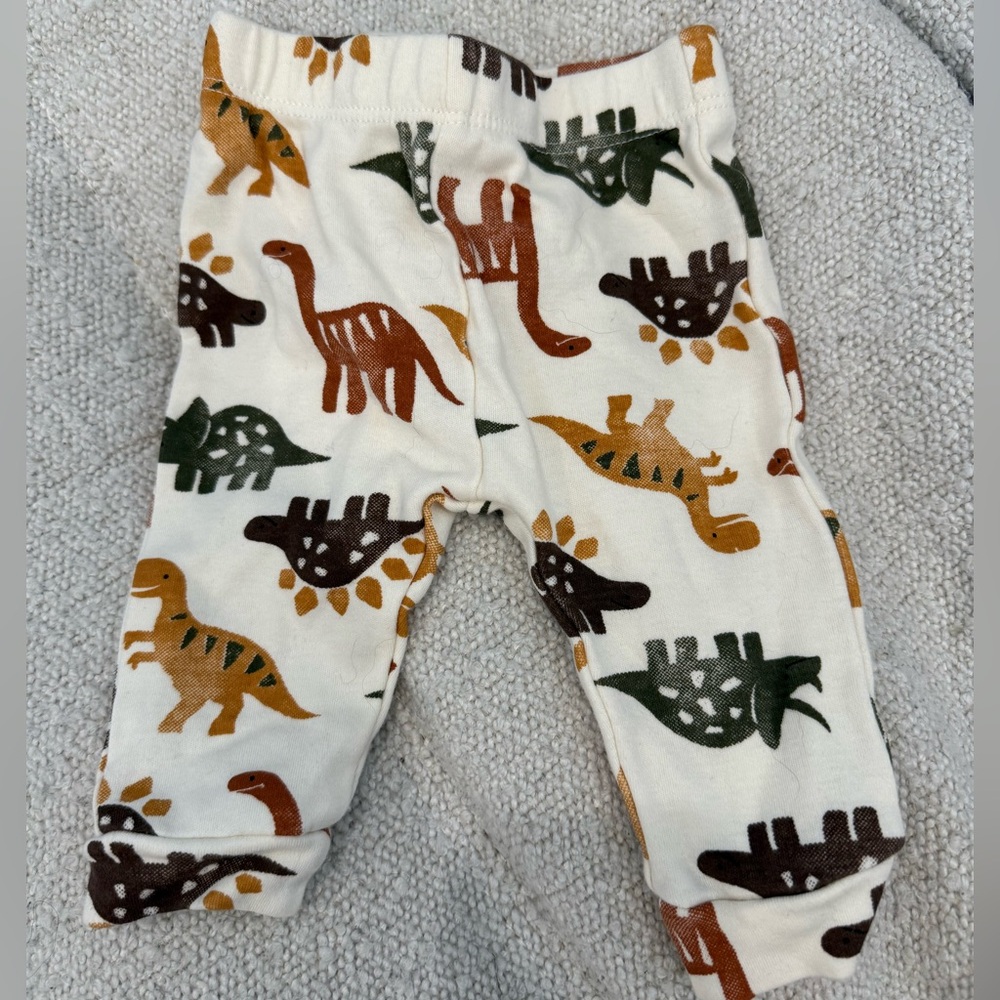 Petit Lem Dinosaur Print Pants (0-3M)